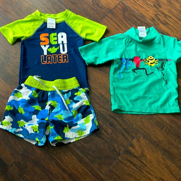 Swim Toddler Boy Swim Bundle Two Rash Guard And One Swim Shirt Poshmark